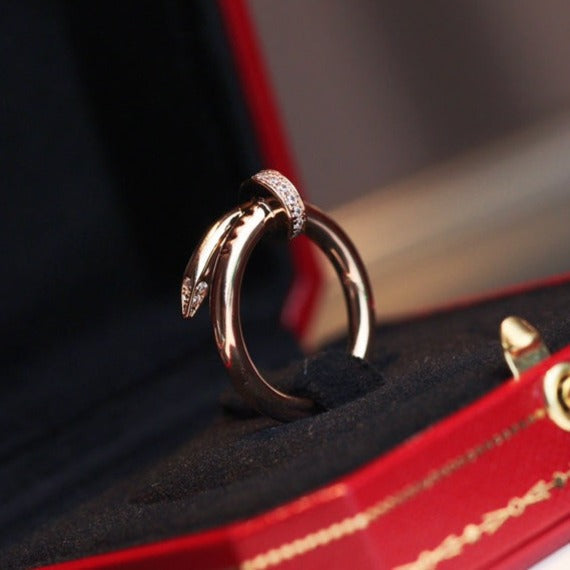 [Marin]JUSTE RING 2.65MM PINK GOLD DIAMOND