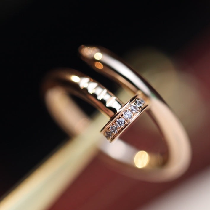 [Marin]JUSTE RING 2.65MM PINK GOLD DIAMOND