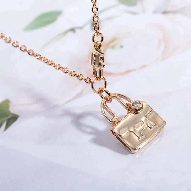 [Marin]AMULETTE PEDANT ROSE GOLD NECKLACE