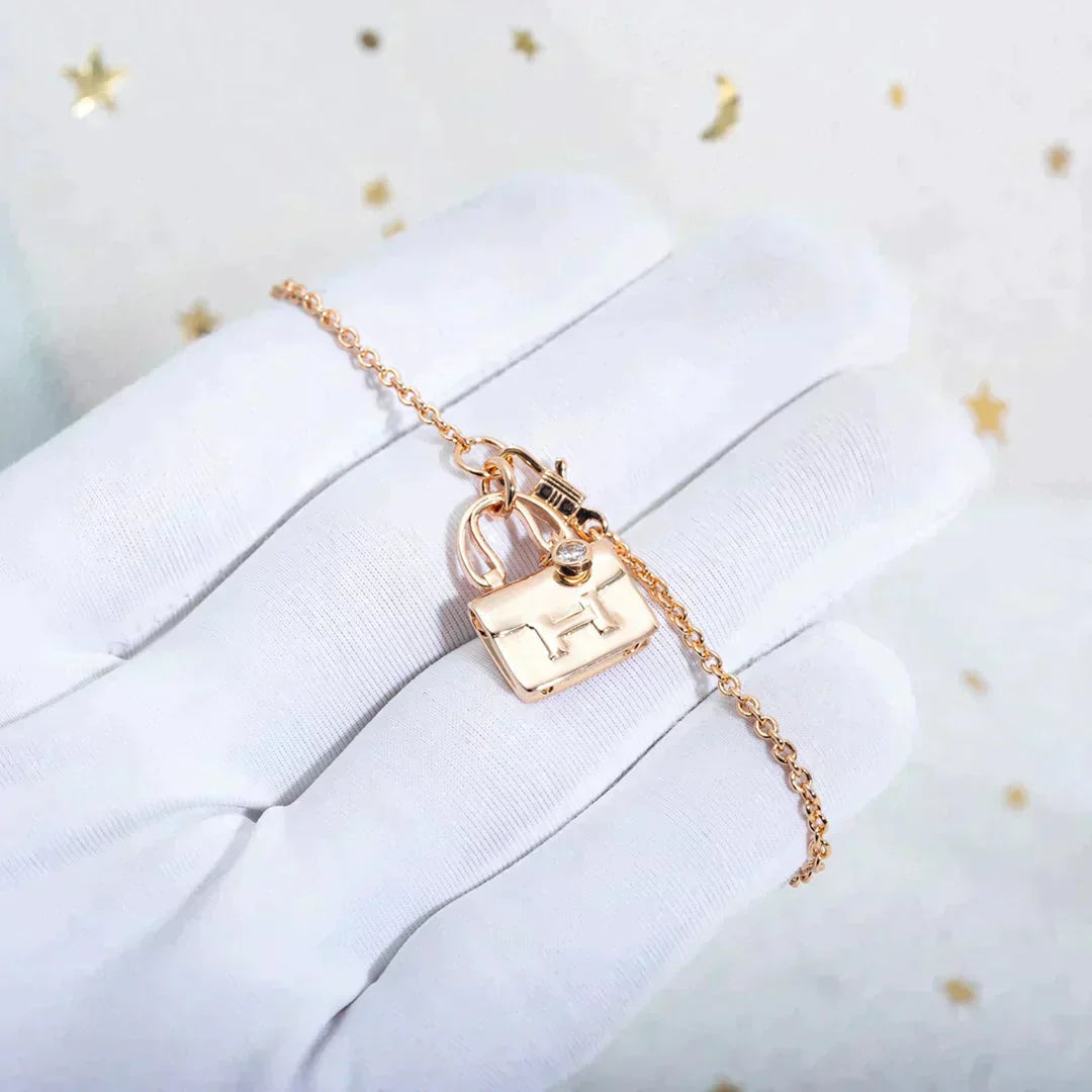 [Marin]AMULETTE PEDANT ROSE GOLD NECKLACE