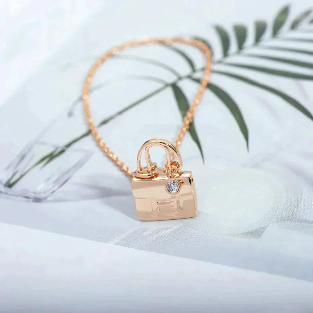 [Marin]AMULETTE PEDANT ROSE GOLD NECKLACE