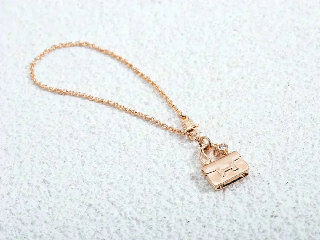 [Marin]AMULETTE PEDANT ROSE GOLD NECKLACE