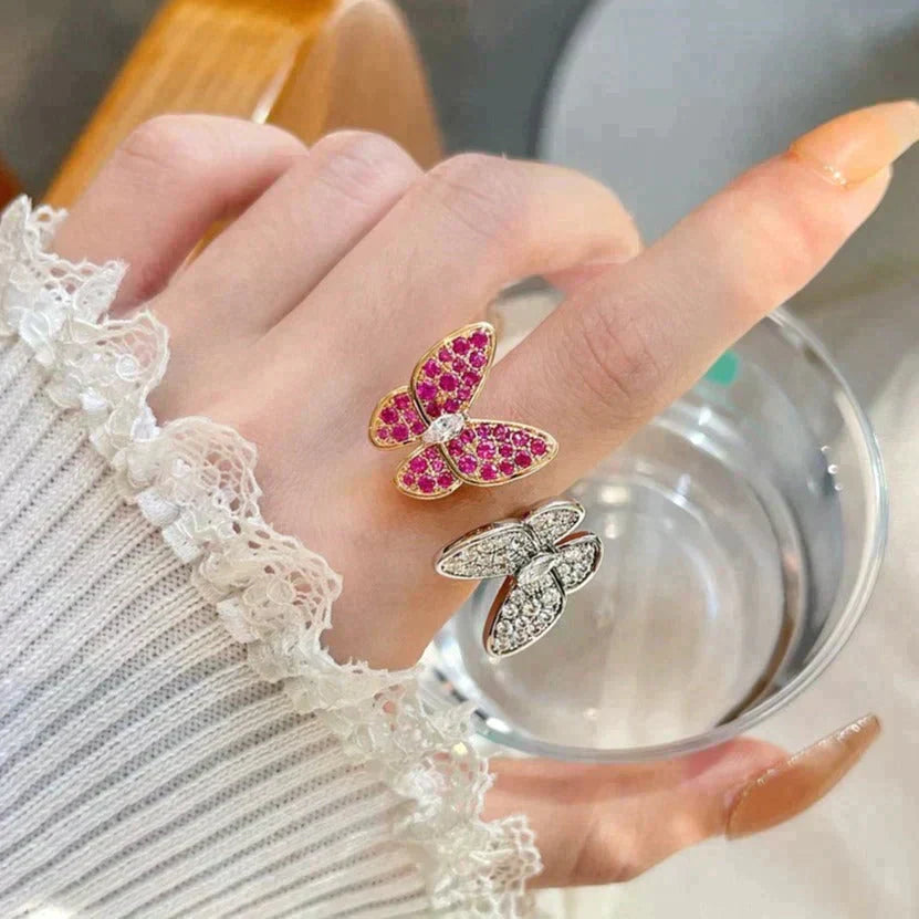[Marin]TWIN BUTTERFLY DIAMOND RING