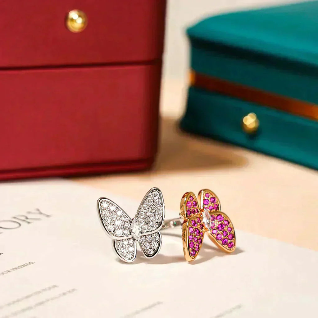 [Marin]TWIN BUTTERFLY DIAMOND RING