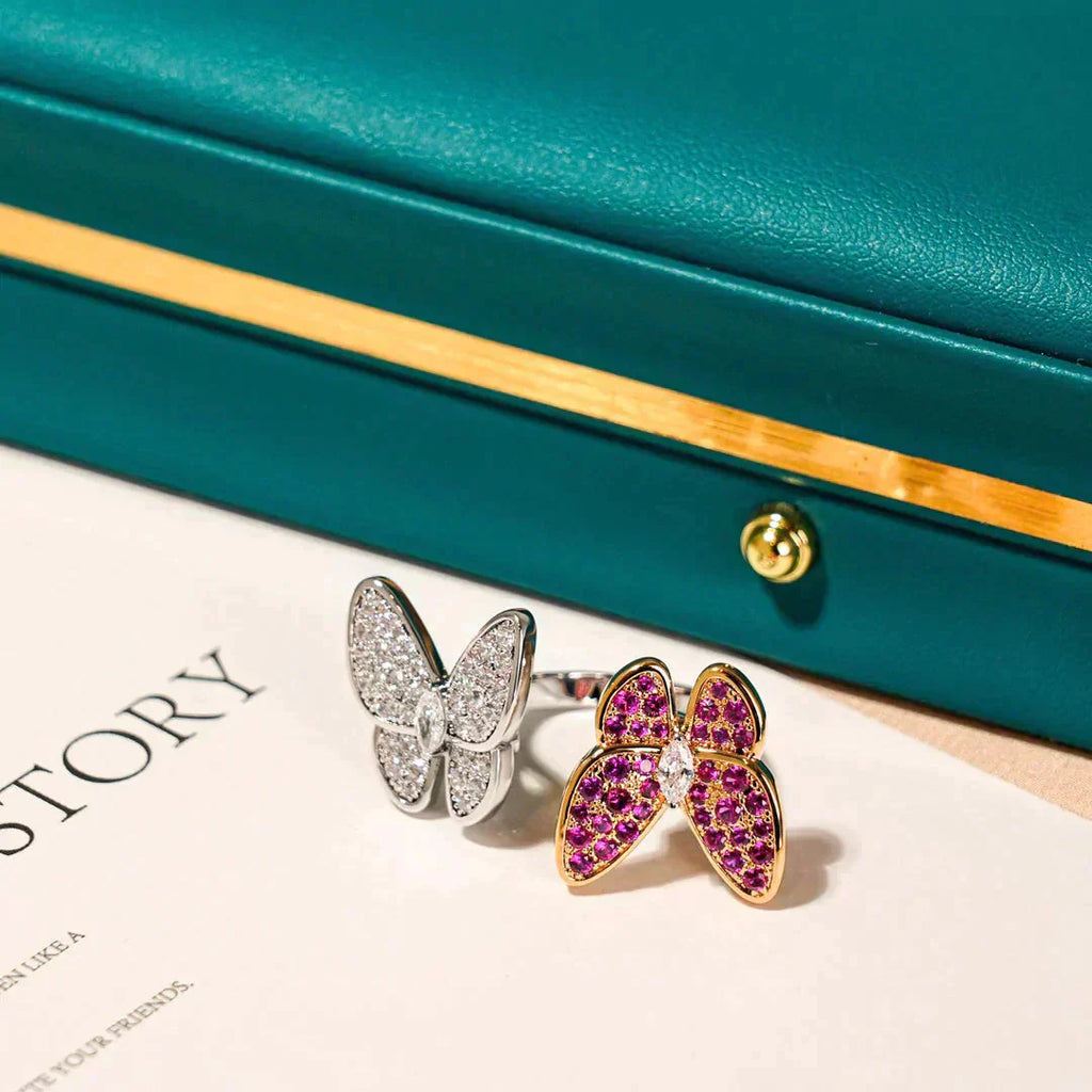 [Marin]TWIN BUTTERFLY DIAMOND RING