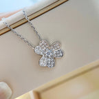 [Marin]CLOVER DIAMOND NECKLACE SILVER