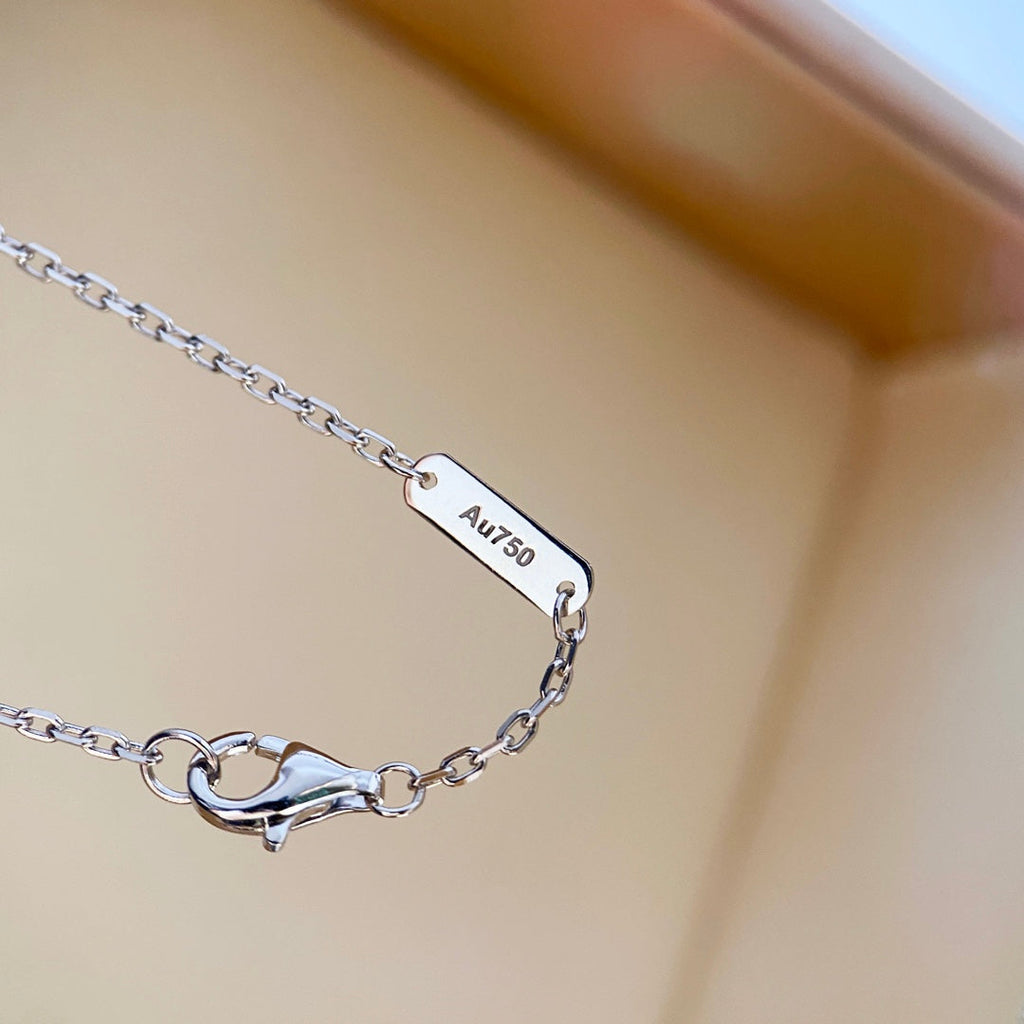 [Marin]CLOVER DIAMOND NECKLACE SILVER