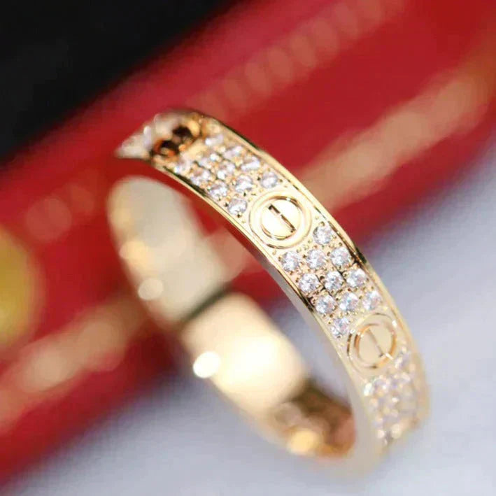 [Marin]LOVE RING 3.6MM DIAMOND PAVED