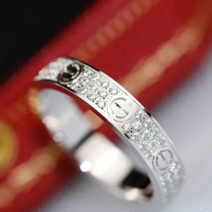 [Marin]LOVE RING 3.6MM DIAMOND PAVED
