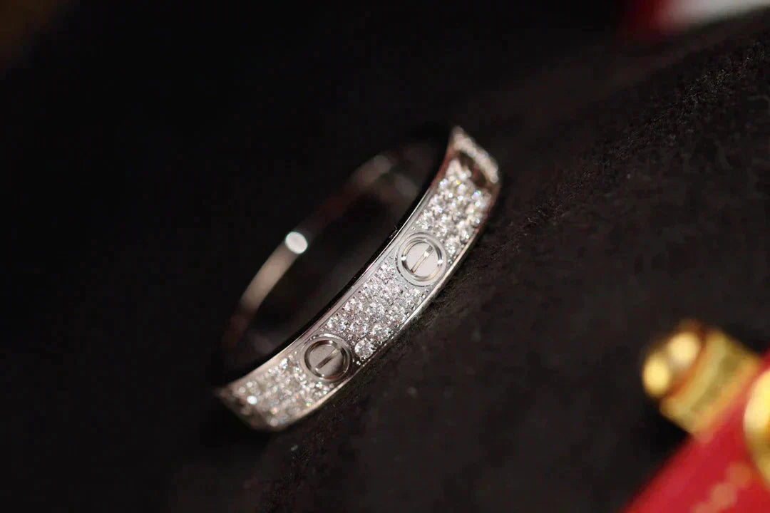 [Marin]LOVE RING 3.6MM DIAMOND PAVED