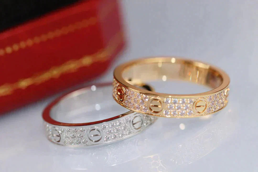 [Marin]LOVE RING 3.6MM DIAMOND PAVED