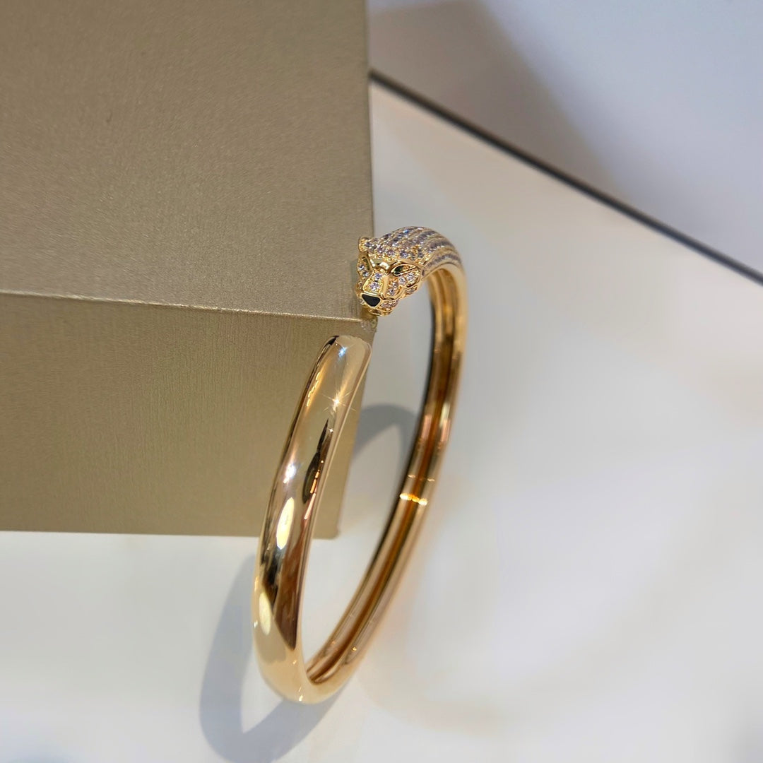 [Marin]PANTHERE GOLD DIAMOND OPEN BRACELET