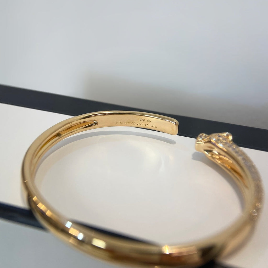 [Marin]PANTHERE GOLD DIAMOND OPEN BRACELET