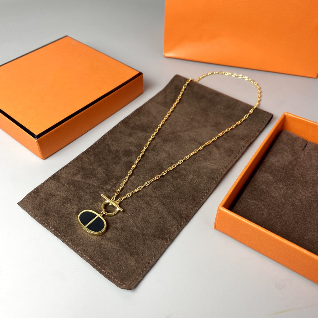 [Marin]CHAINE VERSO BLACK CERAMIC NECKLACE