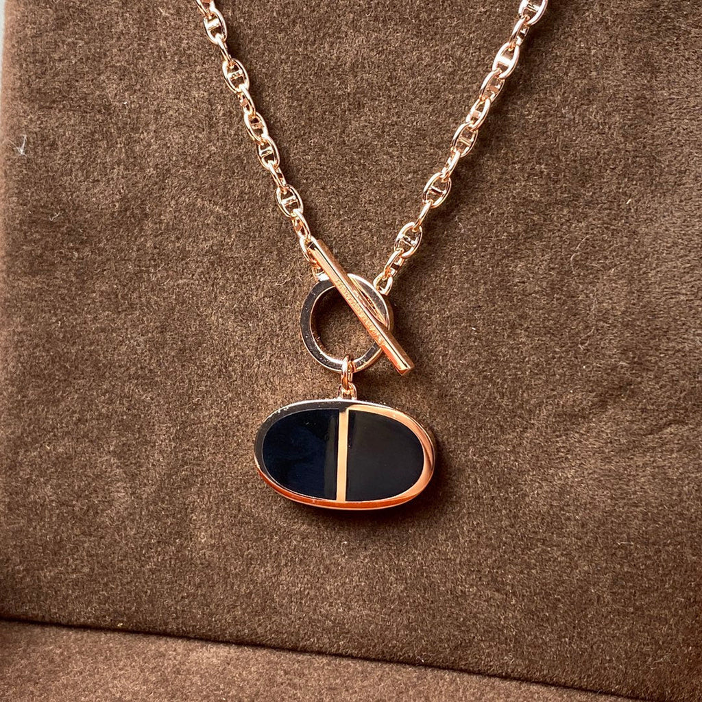 [Marin]CHAINE VERSO BLACK CERAMIC NECKLACE