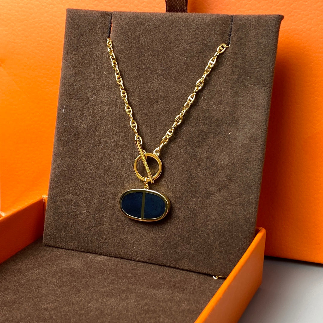 [Marin]CHAINE VERSO BLACK CERAMIC NECKLACE