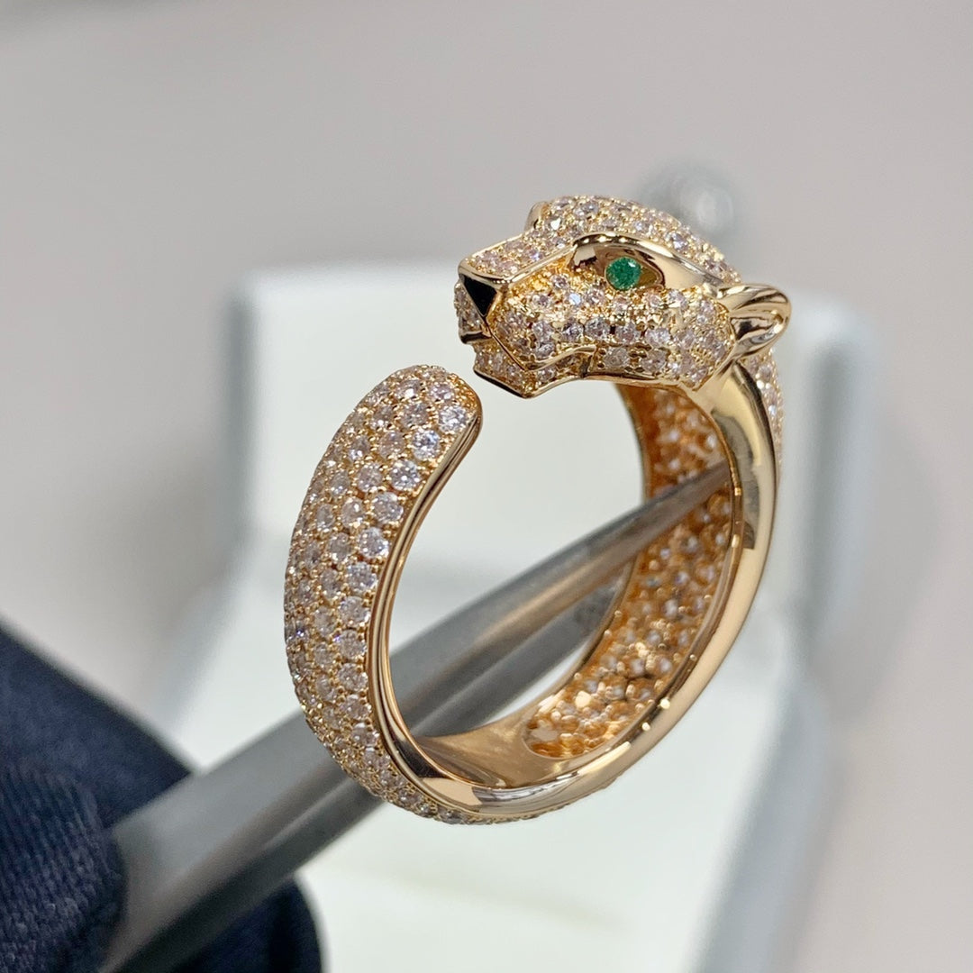 [Marin]PANTHERE PINK GOLD DIAMOND RING
