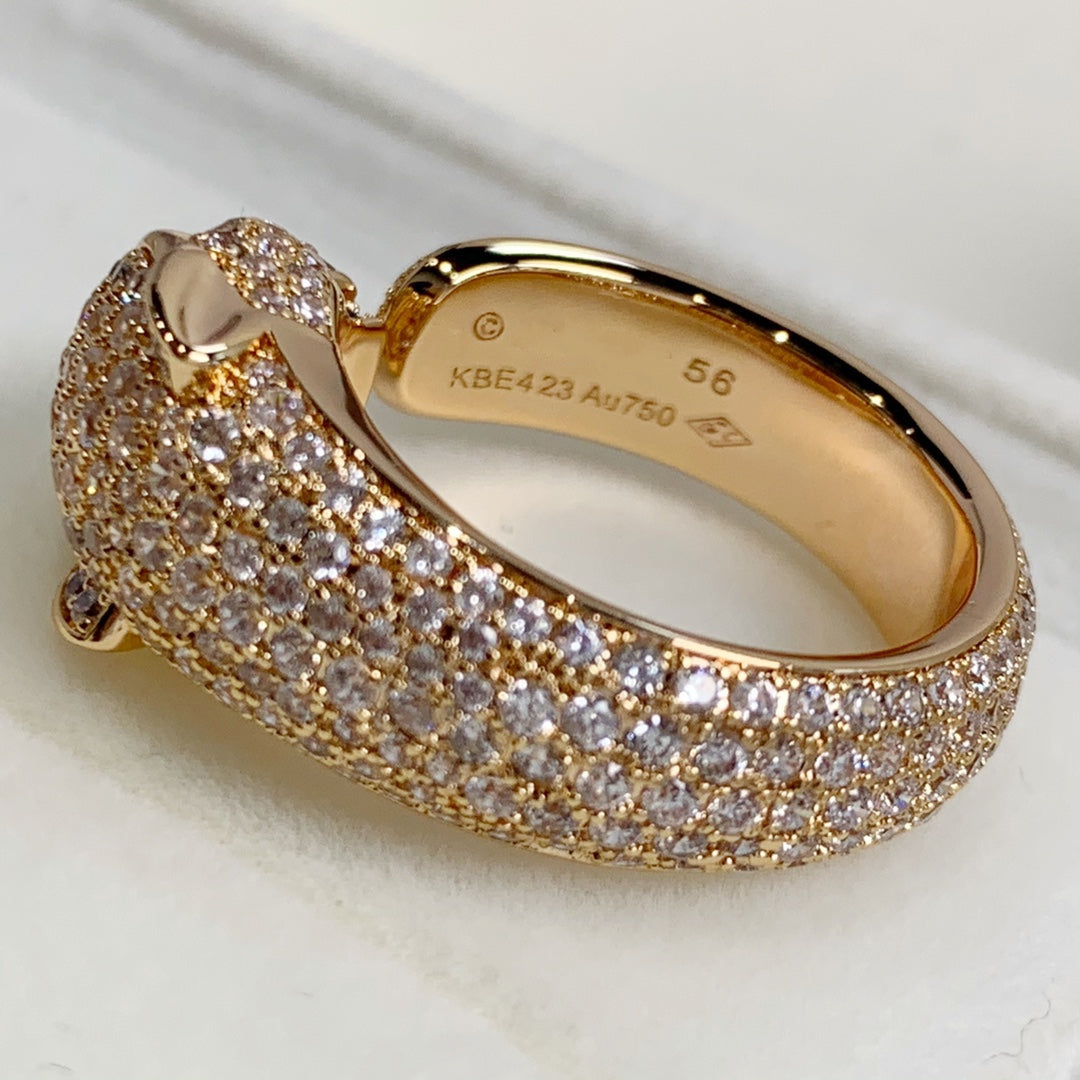 [Marin]PANTHERE PINK GOLD DIAMOND RING