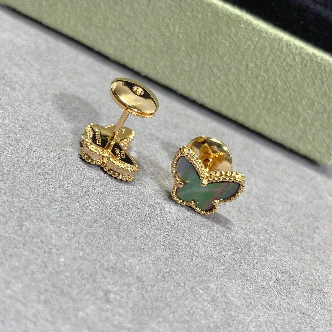 [Marin]BUTTERFLY DARK MOP  EARRINGS