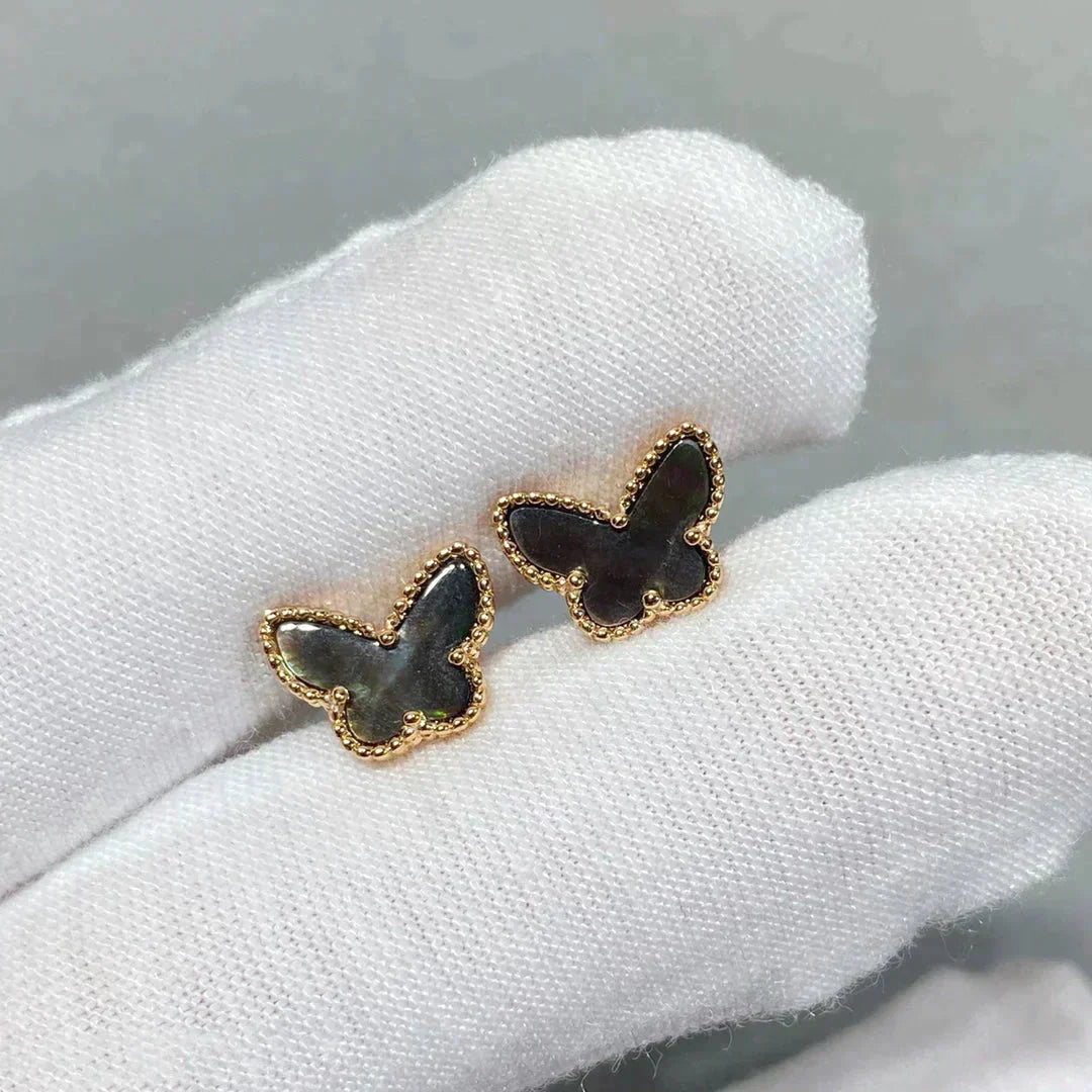 [Marin]BUTTERFLY DARK MOP  EARRINGS