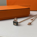 [Marin]COLLIER PENDENTIF OR ROSE CONSTANCE BLACK