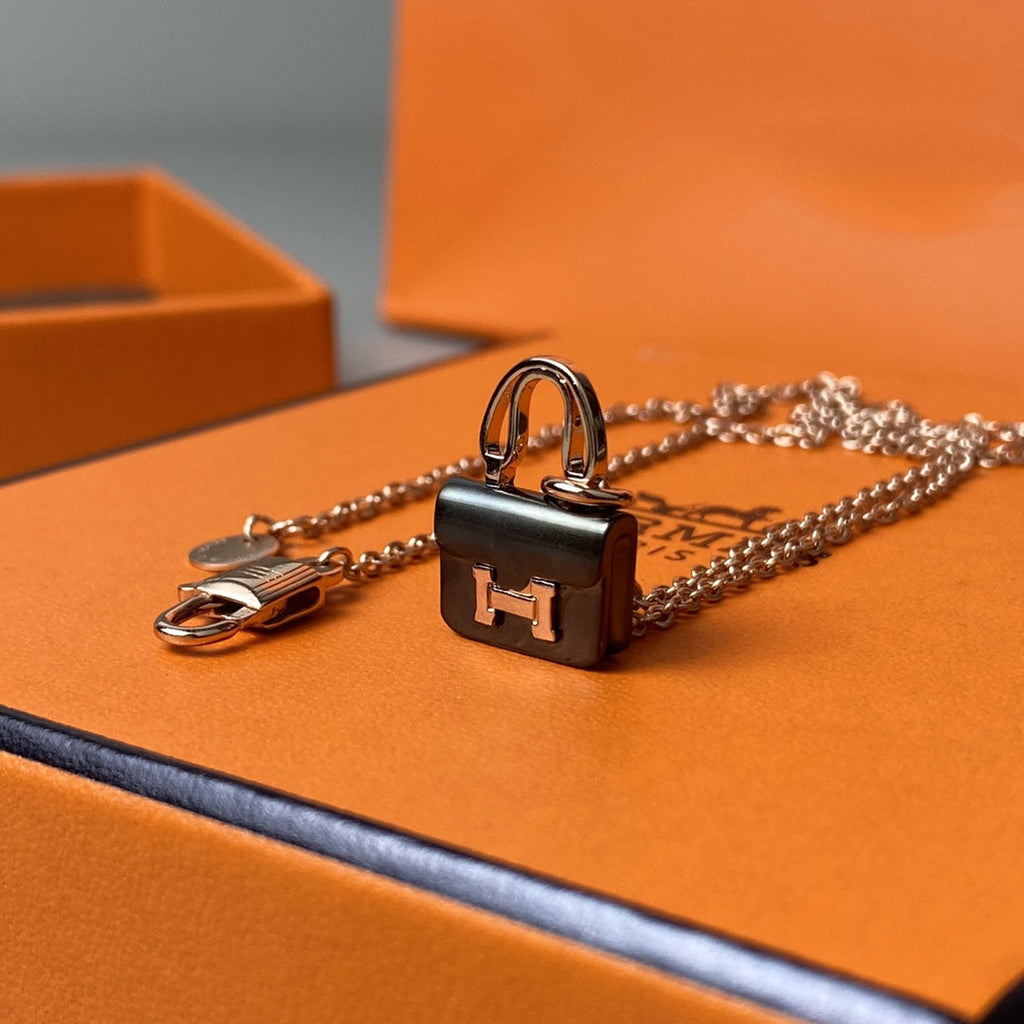 [Marin]COLLIER PENDENTIF OR ROSE CONSTANCE BLACK