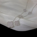 [Marin]CLOVER 5 MOTIFS SILVER DIAMONDS NECKLACE