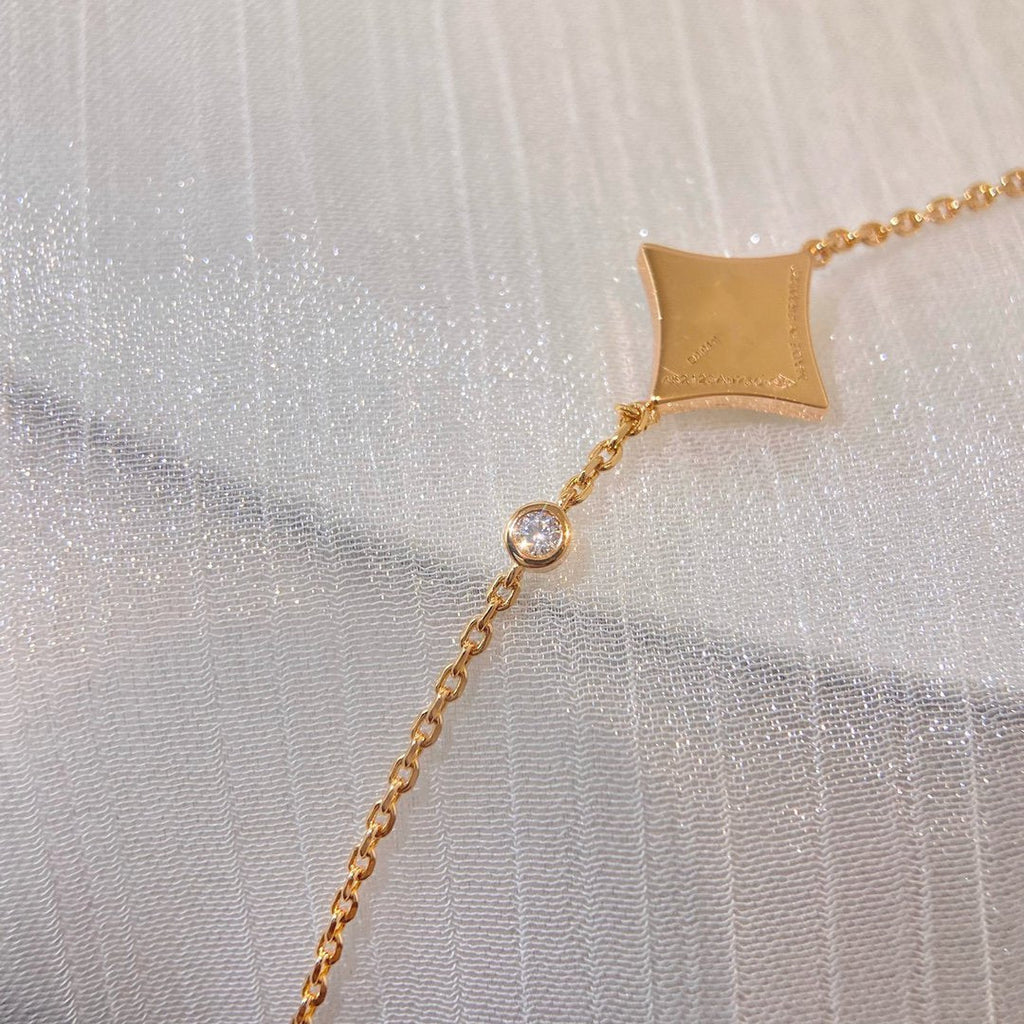 [Marin]COLOR STAR CARNELIAN PINK GOLD DIAMOND BRACELET