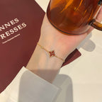 [Marin]COLOR STAR CARNELIAN PINK GOLD DIAMOND BRACELET