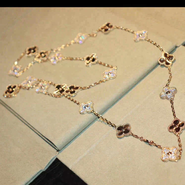 [Marin]CLOVER 20 MOTIFS LASER DIAMOND NECKLACE