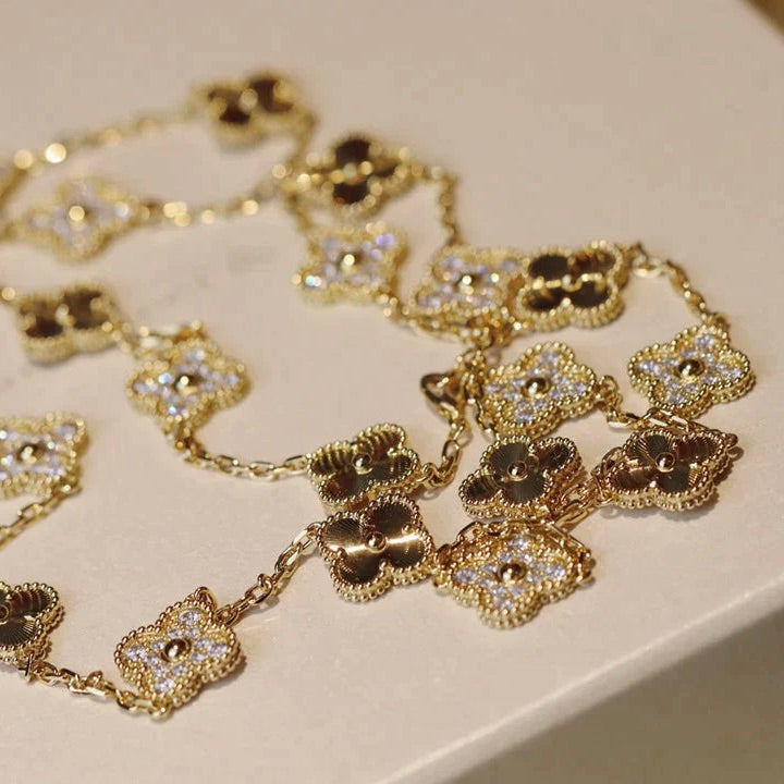 [Marin]CLOVER 20 MOTIFS LASER DIAMOND NECKLACE