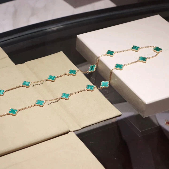 [Marin]CLOVER 20 MOTIFS MALACHITE GOLD