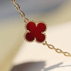[Marin]CLOVER 20 MOTIFS CARNELIAN NECKLACE