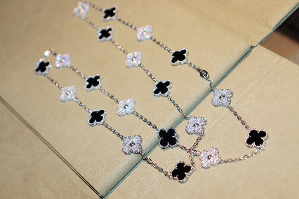 [Marin]CLOVER 20 MOTIFS ONYX DIAMOND SILVER