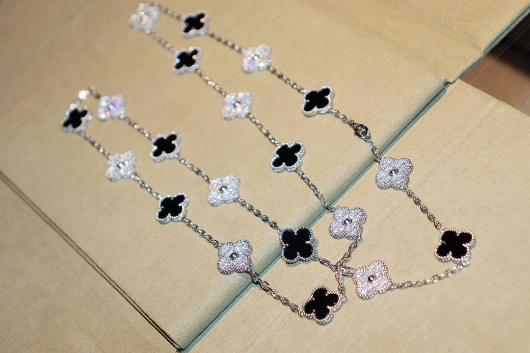 [Marin]CLOVER 20 MOTIFS ONYX DIAMOND SILVER