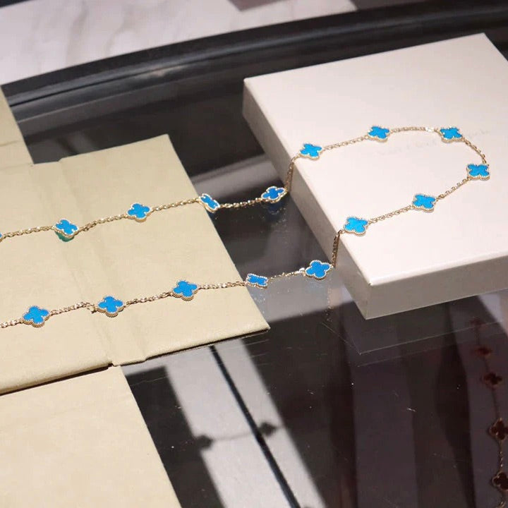 [Marin]CLOVER 20 MOTIFS TURQUOISE GOLD