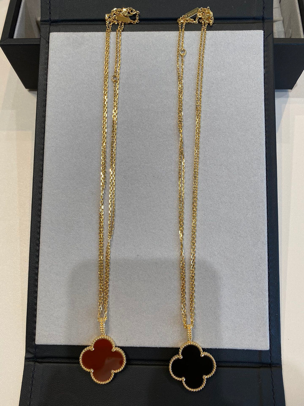 [Marin]CLOVER 25MM NECKLACE GOLD CARNELIAN