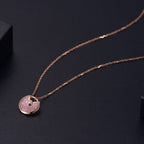 [Marin]AMULETTE ROSE GOLD PINK MOP NECKLACE