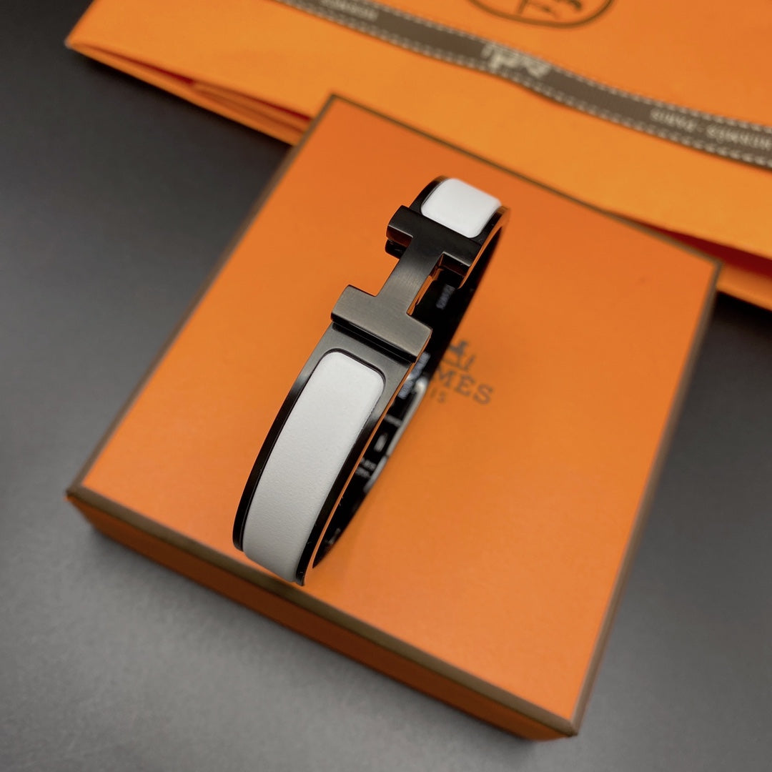 [Marin]H BRACELET 12MM BLACK WHITE CERAMIC
