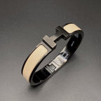 [Marin]H BRACELET 12 MM CÉRAMIQUE NOIR BEIGE