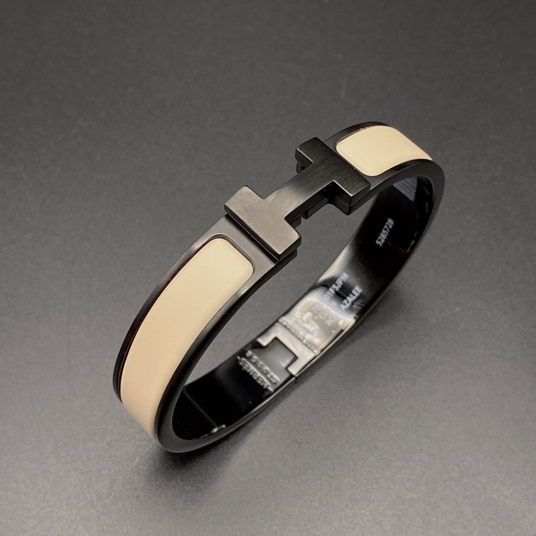 [Marin]H BRACELET 12MM BLACK BEIGE CERAMIC