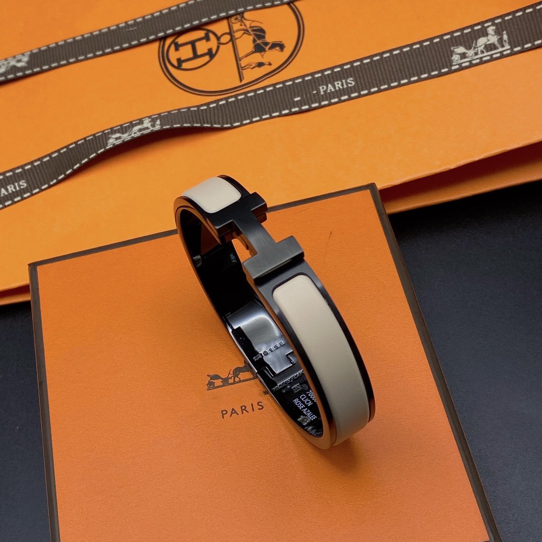 [Marin]H BRACELET 12MM BLACK BEIGE CERAMIC