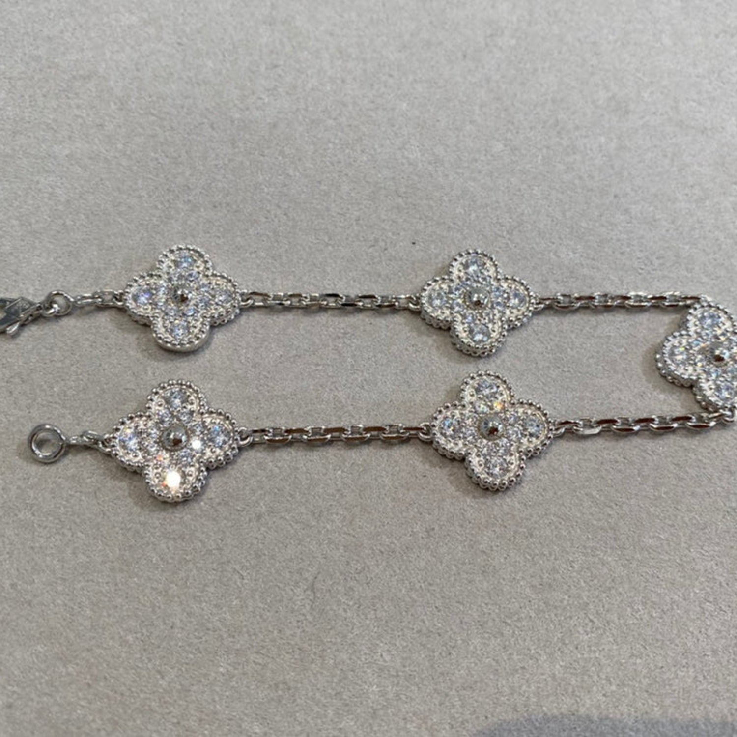 [⭐Shinejoy] CLOVER 5 MOTIF FULL DIAMOND BRACELET COLLECTION