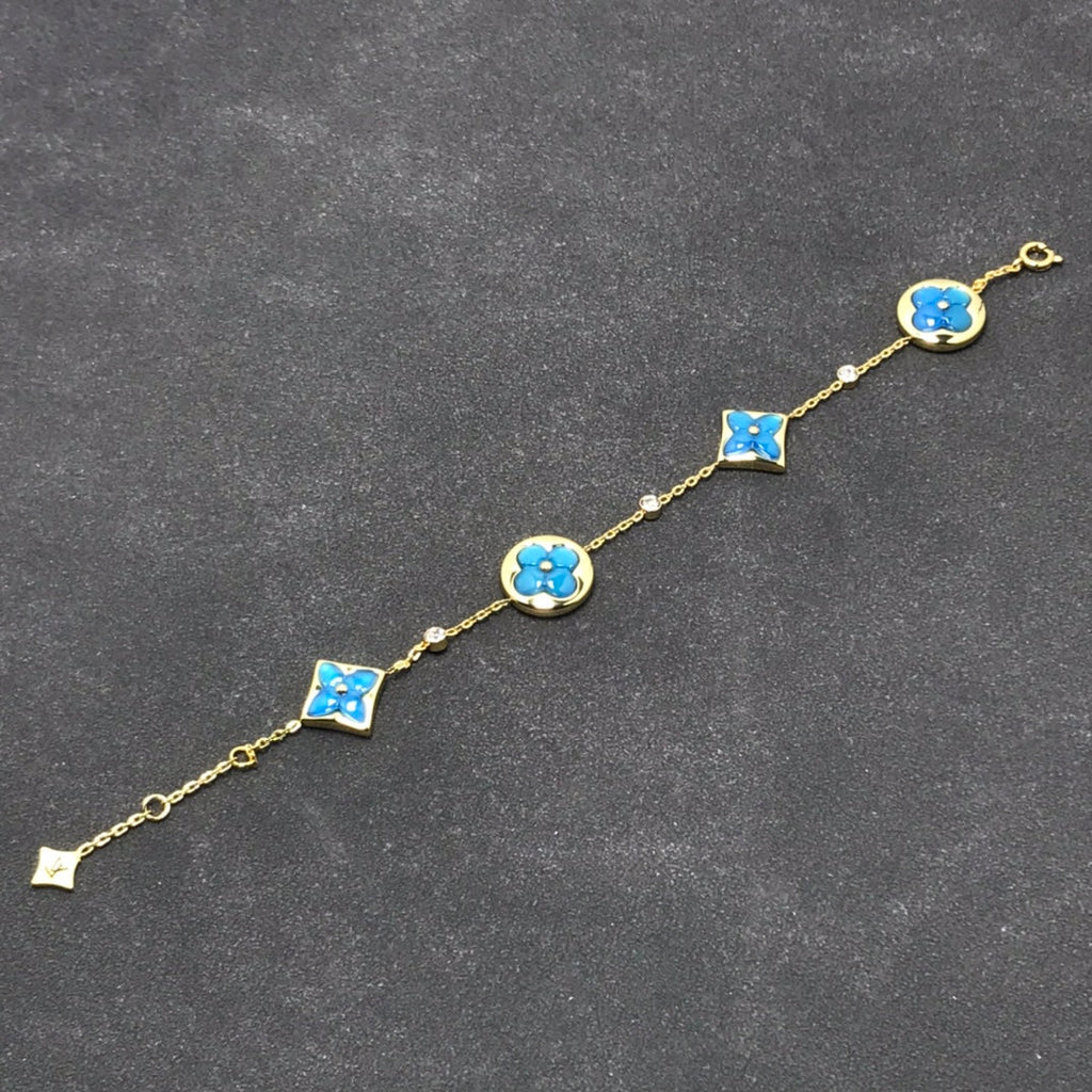 [Marin]ÉTOILE ET SOLEIL TURQUOISE 4 MOTIFS 3 DIAMANTS