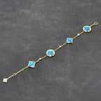 [Marin]ÉTOILE ET SOLEIL TURQUOISE 4 MOTIFS 3 DIAMANTS