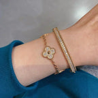 [⭐Shinejoy] CLOVER 5 MOTIF FULL DIAMOND BRACELET COLLECTION