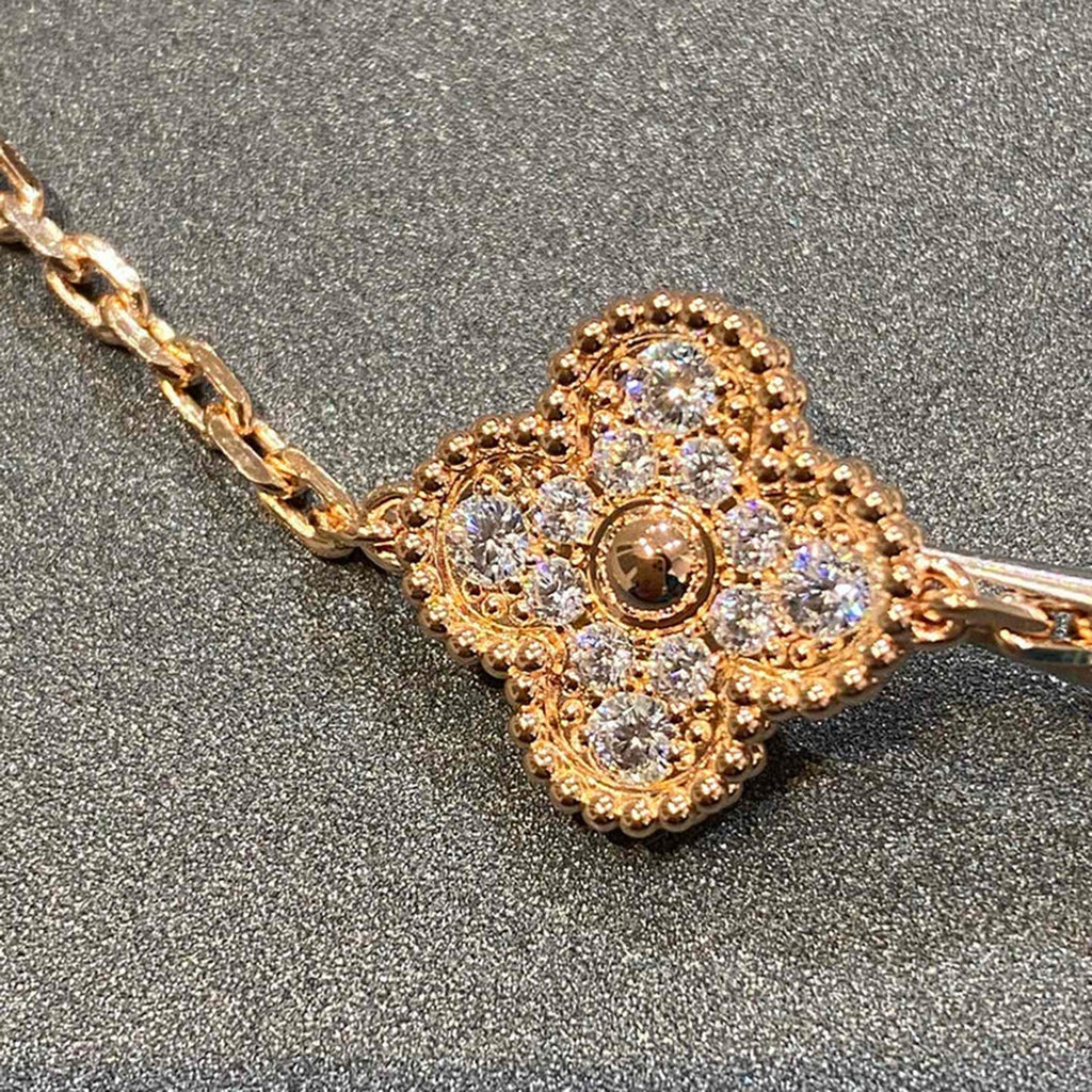 [⭐Shinejoy] CLOVER 5 MOTIF FULL DIAMOND BRACELET COLLECTION
