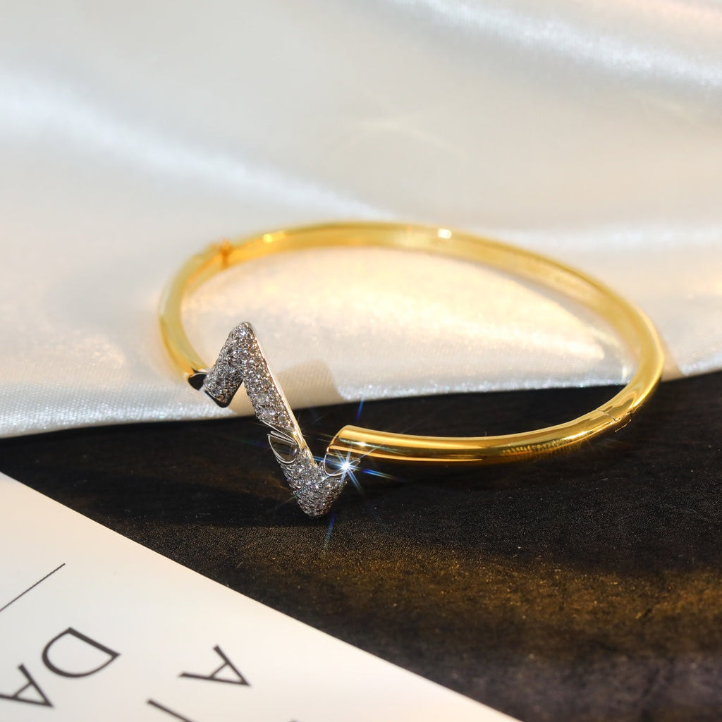 [Marin]VOLTE UPSITE DOWN GOLD DIAMOND BRACELET