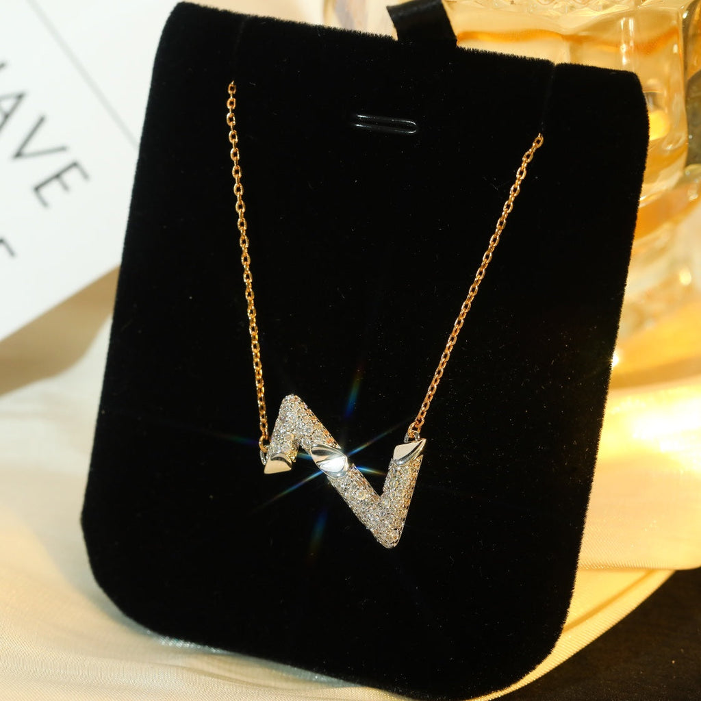 [Marin]COLLIER PENDENTIF VOLT DIAMANT ARGENT