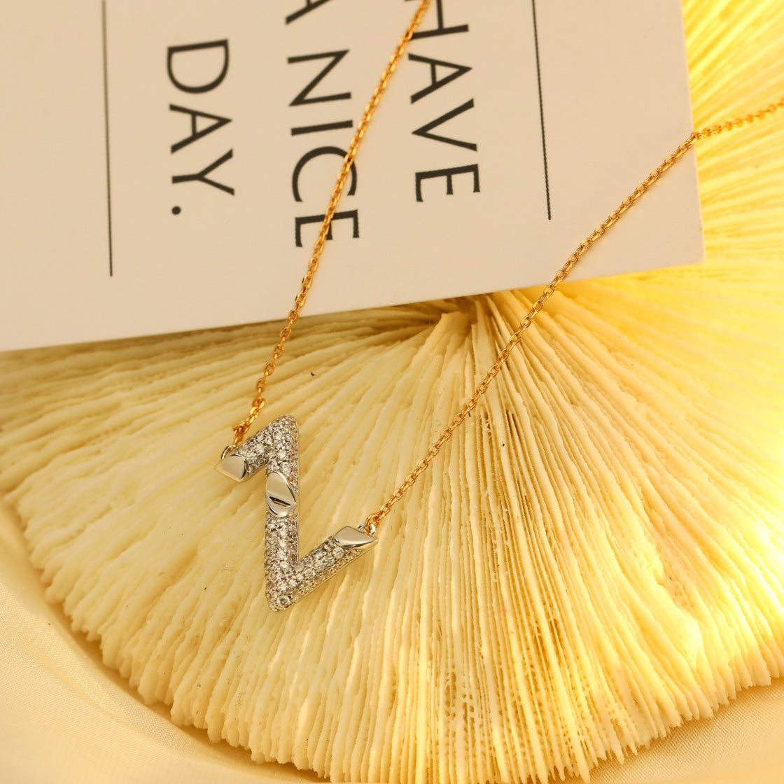 [Marin]VOLT SILVER DIAMOND PEDANT NECKLACE